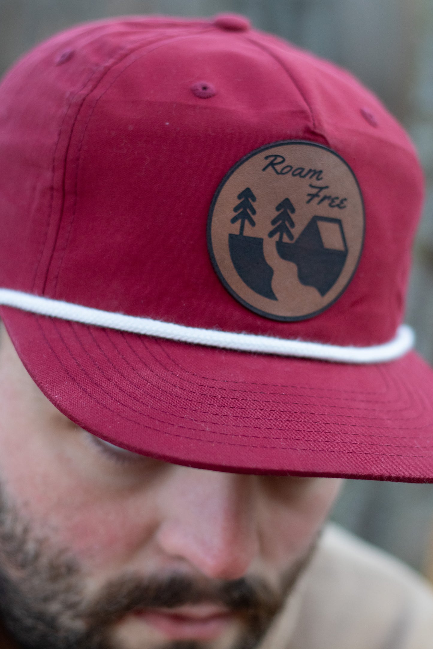 "Roam Free" Red Nylon Hat