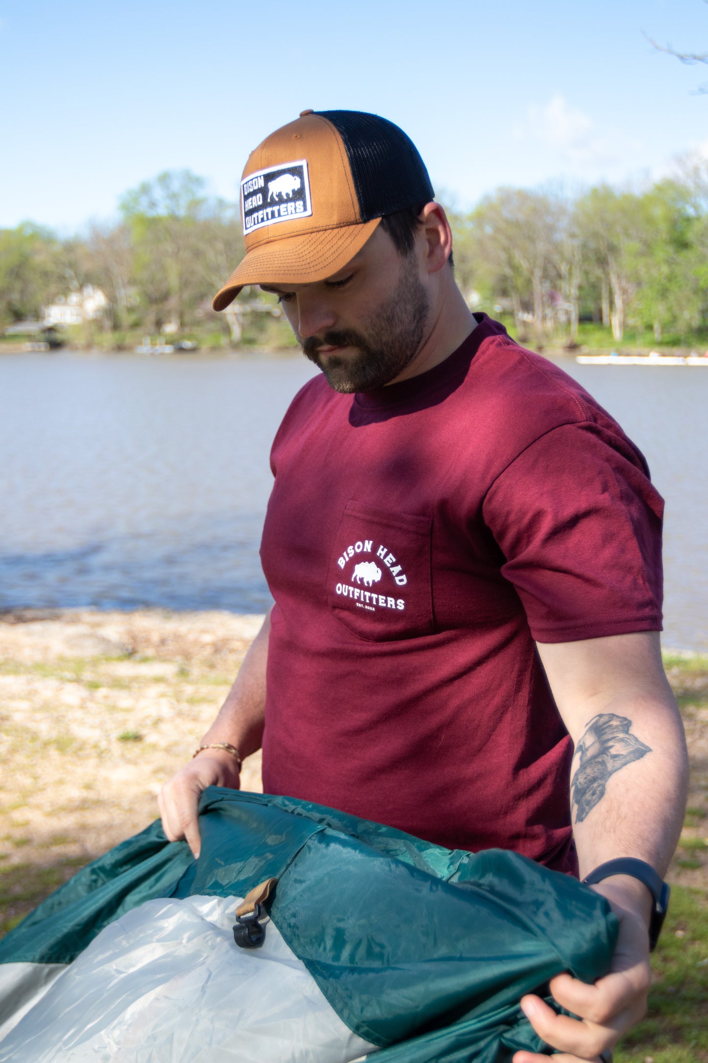 Classic Logo Pocket Tee (Maroon)